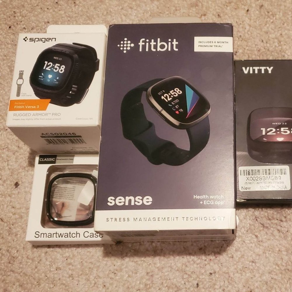 Fitbit Sense Advanced Activity Tracker Smartwatch - Carbon/Graphite